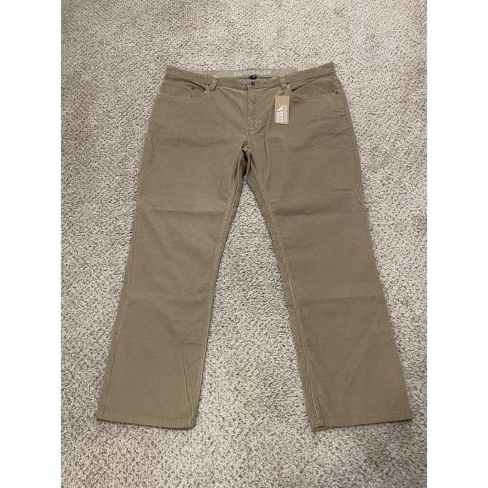 Eddie Bauer Corduroy Pants Classic Straight Fit Hazelnut Mens 42x30 NEW